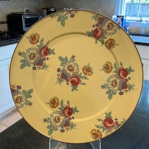 Mackenzie Childs serving platter. Yellow rose